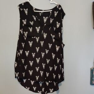 Torrid Black and White Cat Print Tunic